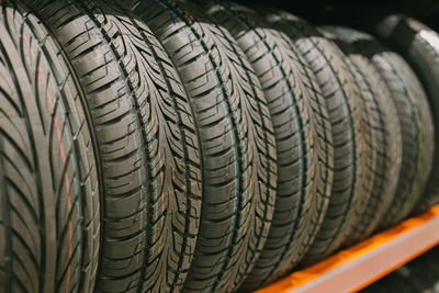 Close-up of tires