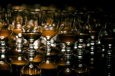 Close-up of wineglass on table