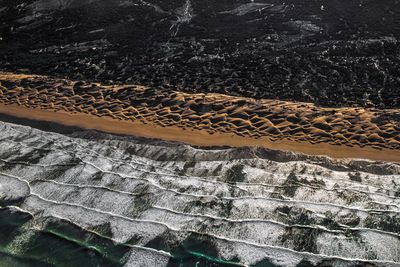 High angle view of beach on sunny day