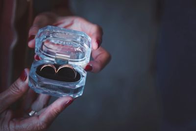 Close-up of wedding rings