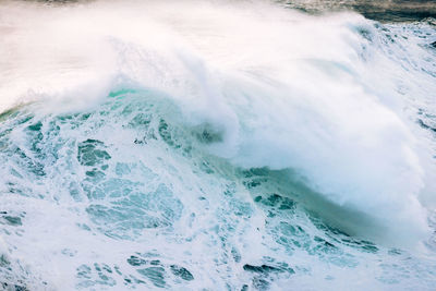 Aerial view of sea waves