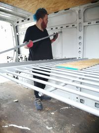 Man working at construction site