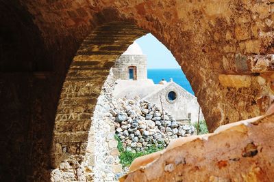 Building seen from arch at monemvasia