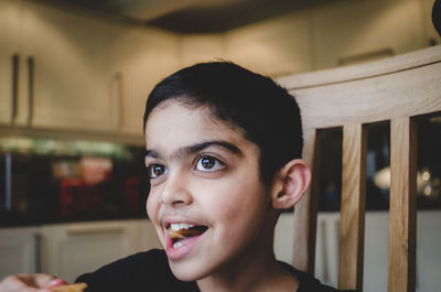 Portrait of boy looking away