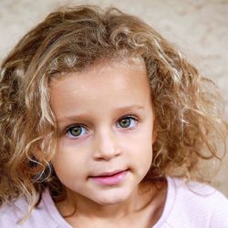 Close-up portrait of cute girl