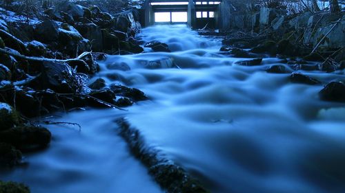 River flowing through rocks