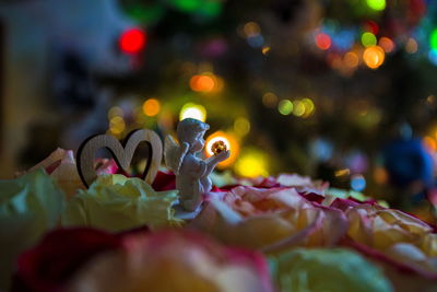 Close-up of christmas lights