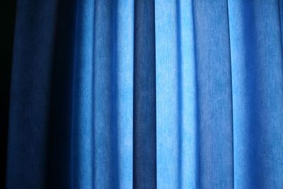 Full frame shot of blue curtain at home