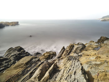 Tafoni rock and cavernous formation at bean hollow state beach, ca