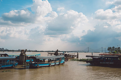 Boats on river