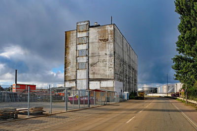 Facade of building against blue sky