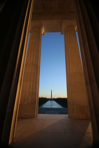 Archway against clear sky