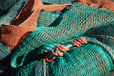 Full frame shot of fishing net