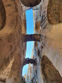 Low angle view of old ruins