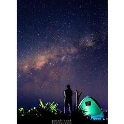 Low angle view of star field against star field
