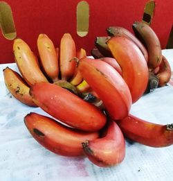 High angle view of fruits on table