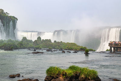 Panoramic view of waterfall