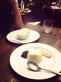 Close-up of food on table