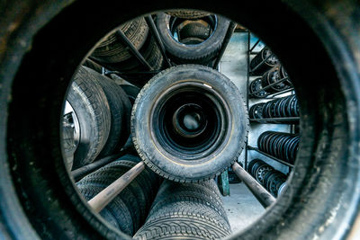 Full frame shot of tires