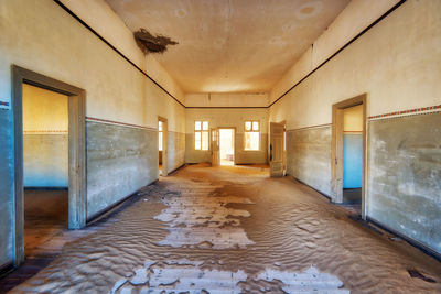 Empty corridor of building