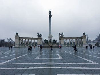 Tourists walking at hero square