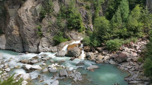 Rock formations in water