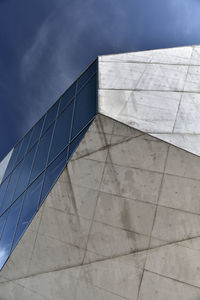 Low angle view of modern building against sky