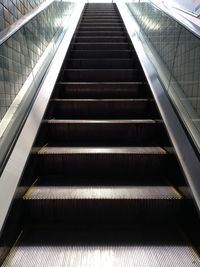 Low angle view of escalator