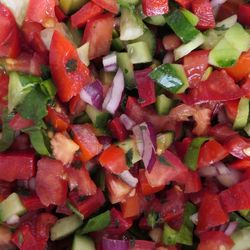 Full frame shot of chopped salad