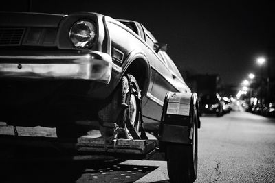 Cars on road at night