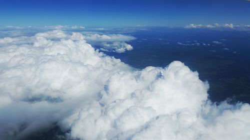 Aerial view of clouds over landscape