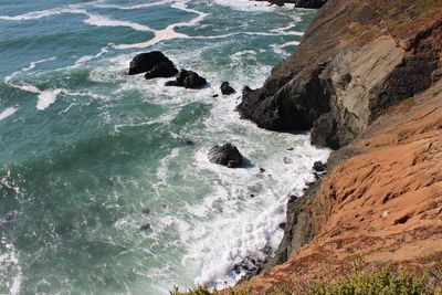 Scenic view of sea waves