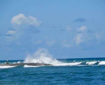 Scenic view of sea against sky