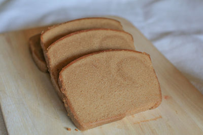 Close-up of bread on table