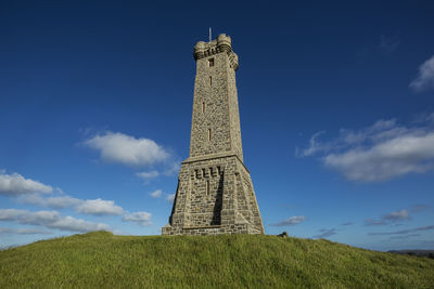 Low angle view of tower against sky