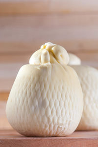 Close-up of egg on table