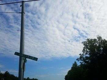 Low angle view of trees against sky