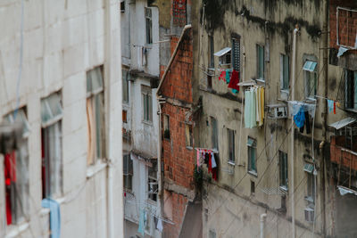 Low angle view of buildings in city