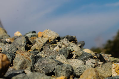 Close-up of stones 