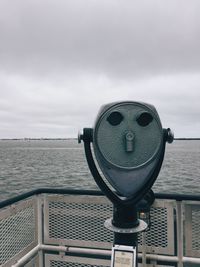 View of sea against cloudy sky