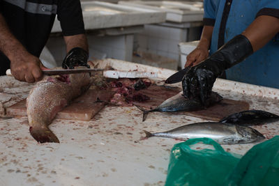 Full length of man holding fish