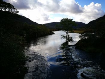 Scenic view of river against sky