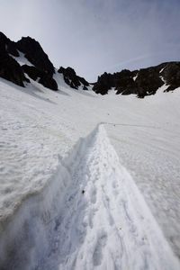 Scenic view of snow covered landscape