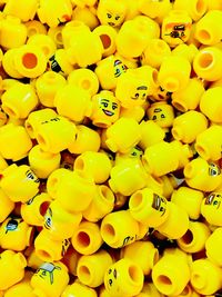 Full frame shot of yellow toys