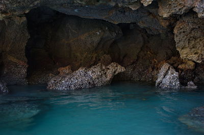 Rocks in sea