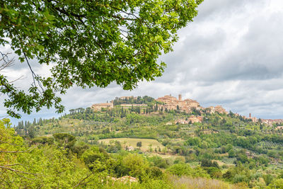 Montepulciano a small town in tuscany on a hill
