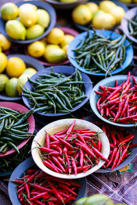 Close-up of vegetables for sale in market