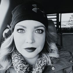 Close-up portrait of young woman