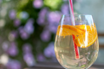 Close-up of drink on table