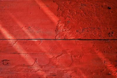 Full frame shot of red wall